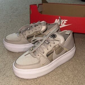 Nike Light Beige and White Casual Sneakers